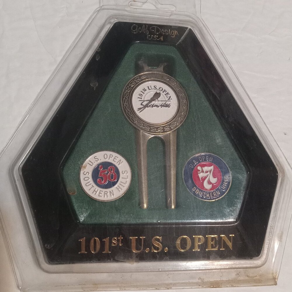 101st US Open Southern Hills Divot Tool and Ball Markers Set NWT 2001